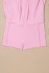 Solid Pocketed Crossover High Waist Swim Skort